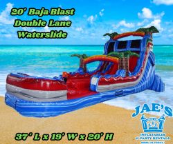 20'  Baja Blast Double Lane Waterslide