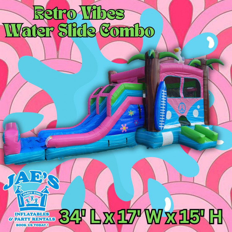 Retro Vibes XL Water Slide Combo