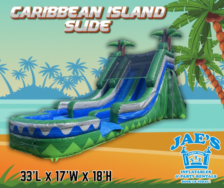 18'  CARIBBEAN ISLAND DRY SLIDE